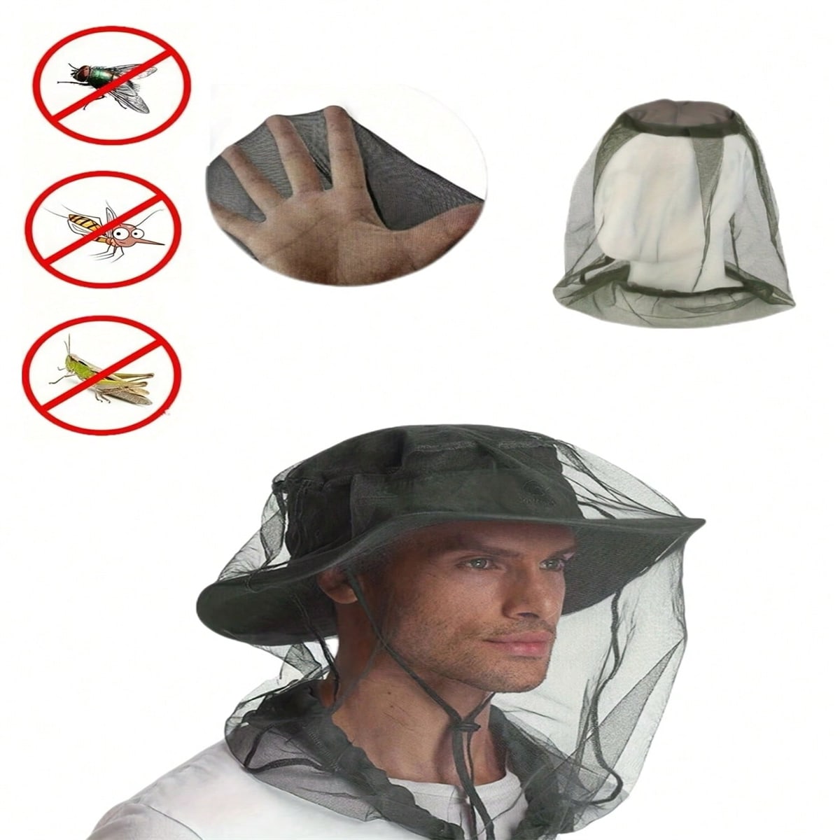 Outdoor Camping Bug Zapper - قبعة صيد ليلية للصيد في الهواء