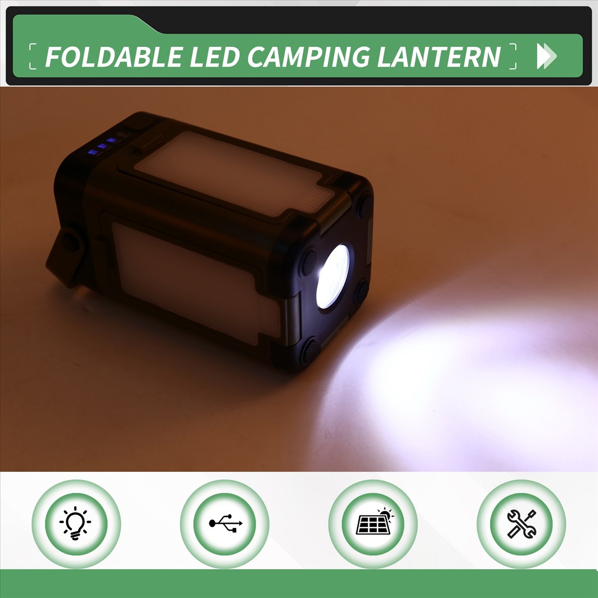 Camping Solar Lantern - فانوس تخييم LED قابل للطي X08A