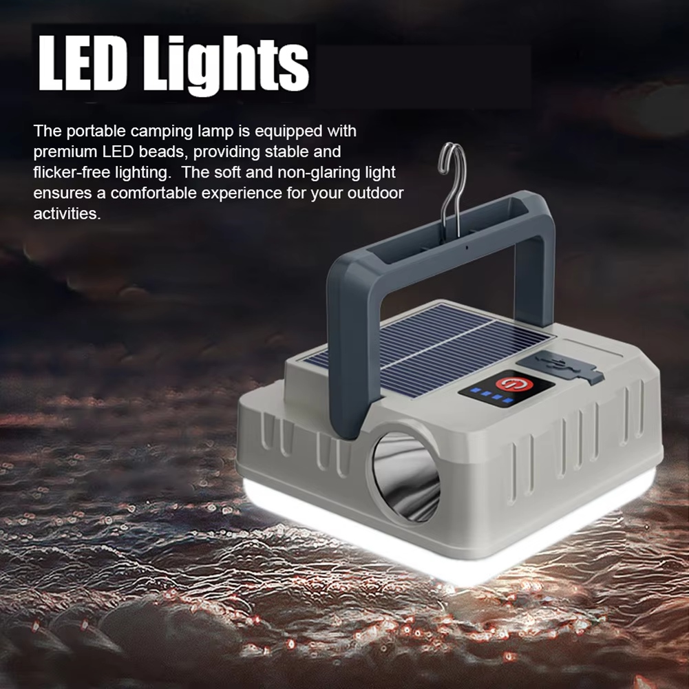 جديد المحمولة الشمسية التخييم  - مراجعة Camping Solar Lantern وسعره