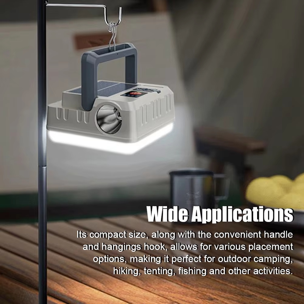 جديد المحمولة الشمسية التخييم  - مراجعة Camping Solar Lantern وسعره