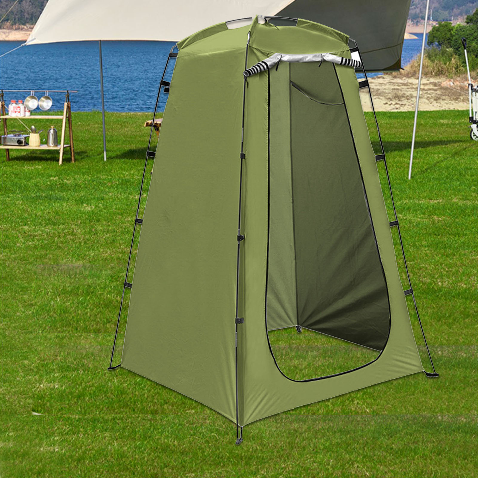 خيمة استحمام للتخييم، خيمة حما - مراجعة Outdoor Camping Toilet Tent وسعره