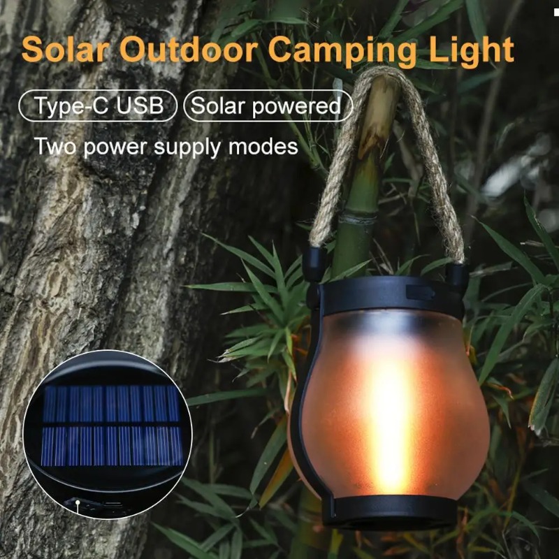 مصباح شمسي بتأثير اللهب قابل ل - مراجعة Camping Solar Lantern وسعره