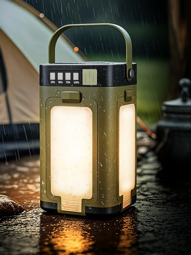 فانوس قابل لإعادة الشحن مع بنك - مراجعة Camping Solar Lantern وسعره