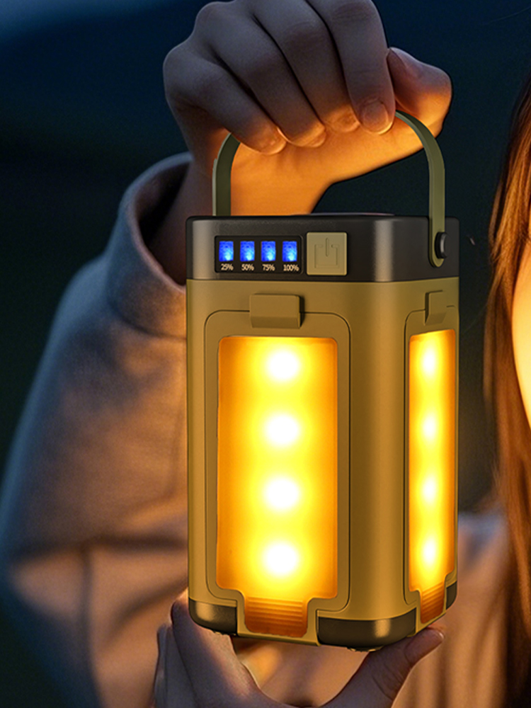 فانوس قابل لإعادة الشحن مع بنك - مراجعة Camping Solar Lantern وسعره