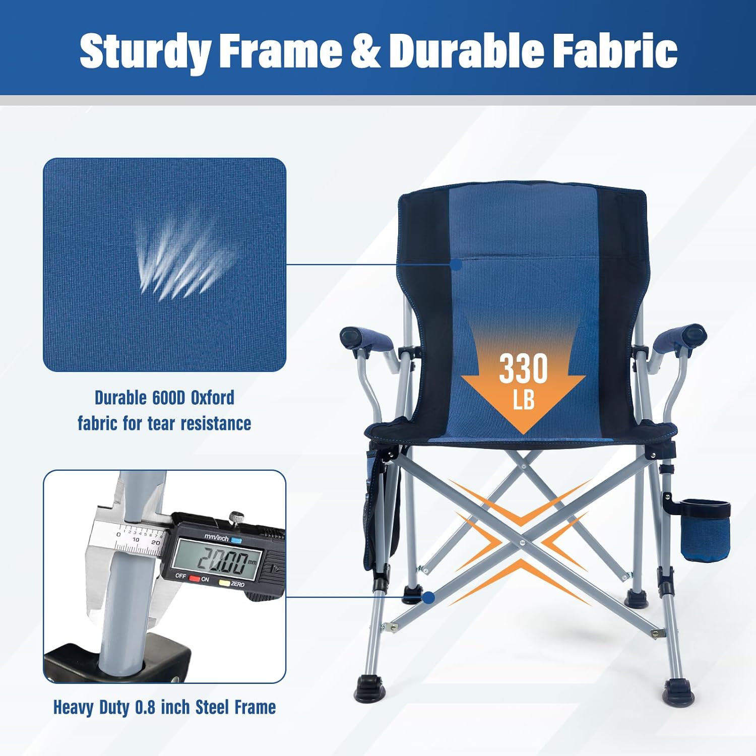 كرسي تخييم محمول قابل للطي للا - مراجعة Outdoor Camping Chairs وسعره