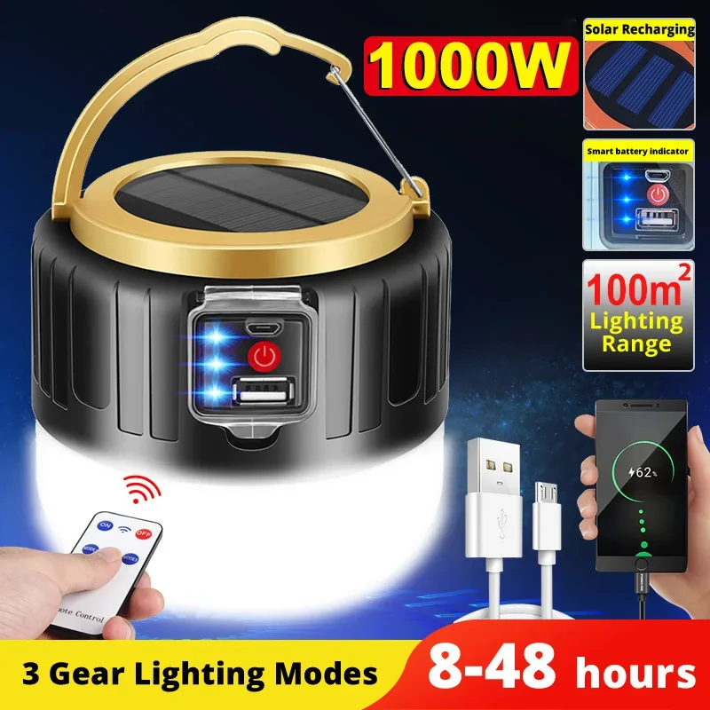 LED الشمسية التخييم ضوء قوة ال - مراجعة Camping Solar Lantern وسعره