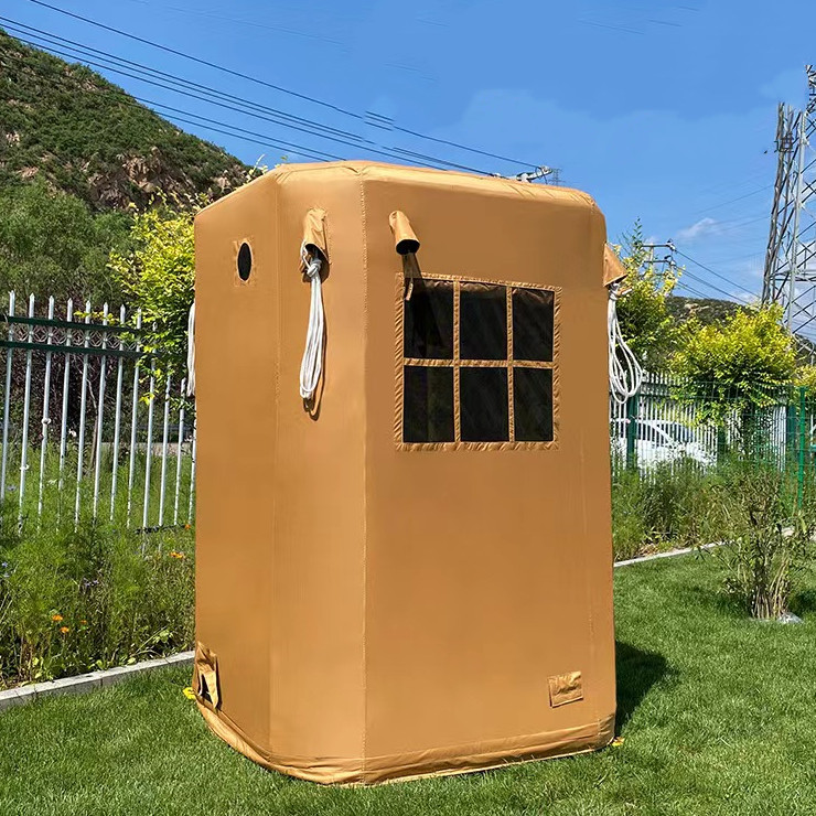 خيمة قابلة للنفخ مزدوجة الطبقا - مراجعة Outdoor Camping Toilet Tent وسعره