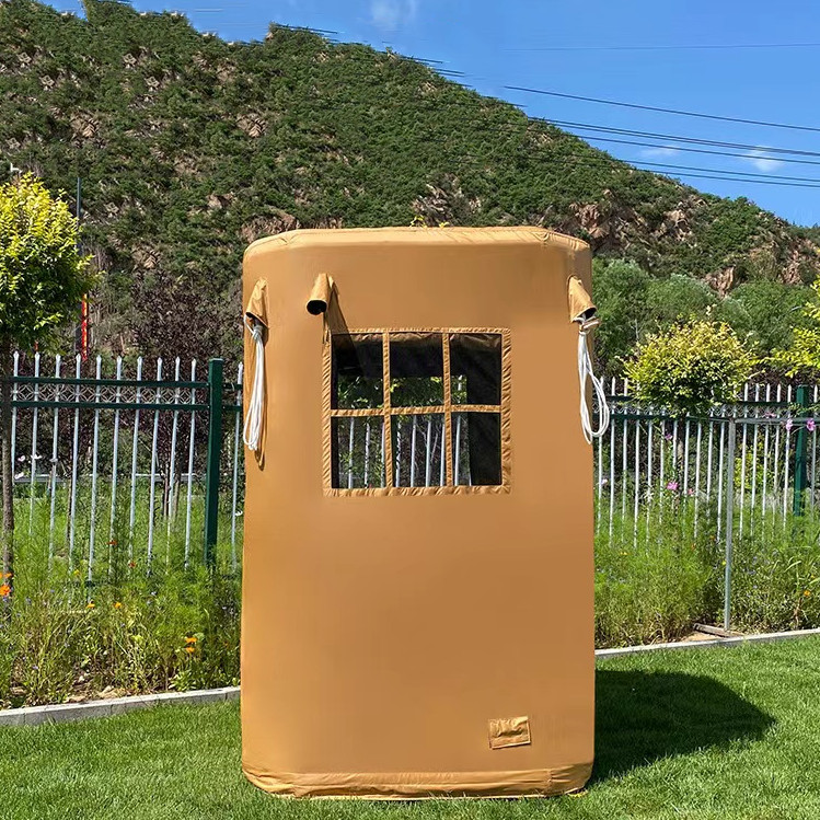 خيمة قابلة للنفخ مزدوجة الطبقا - مراجعة Outdoor Camping Toilet Tent وسعره