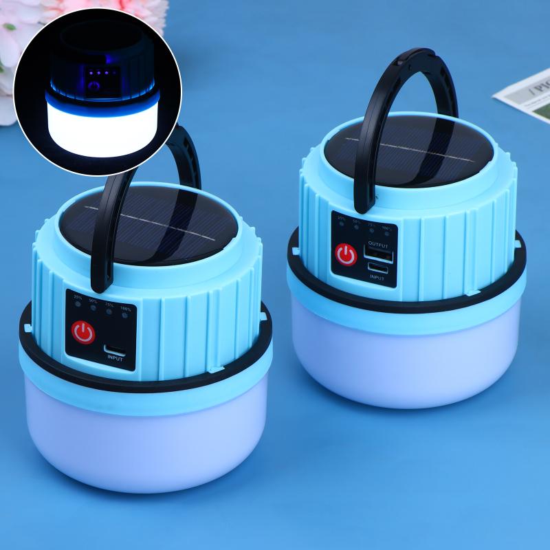 مصباح LED شمسي خارجي مقاوم للم - مراجعة Camping Solar Lantern وسعره