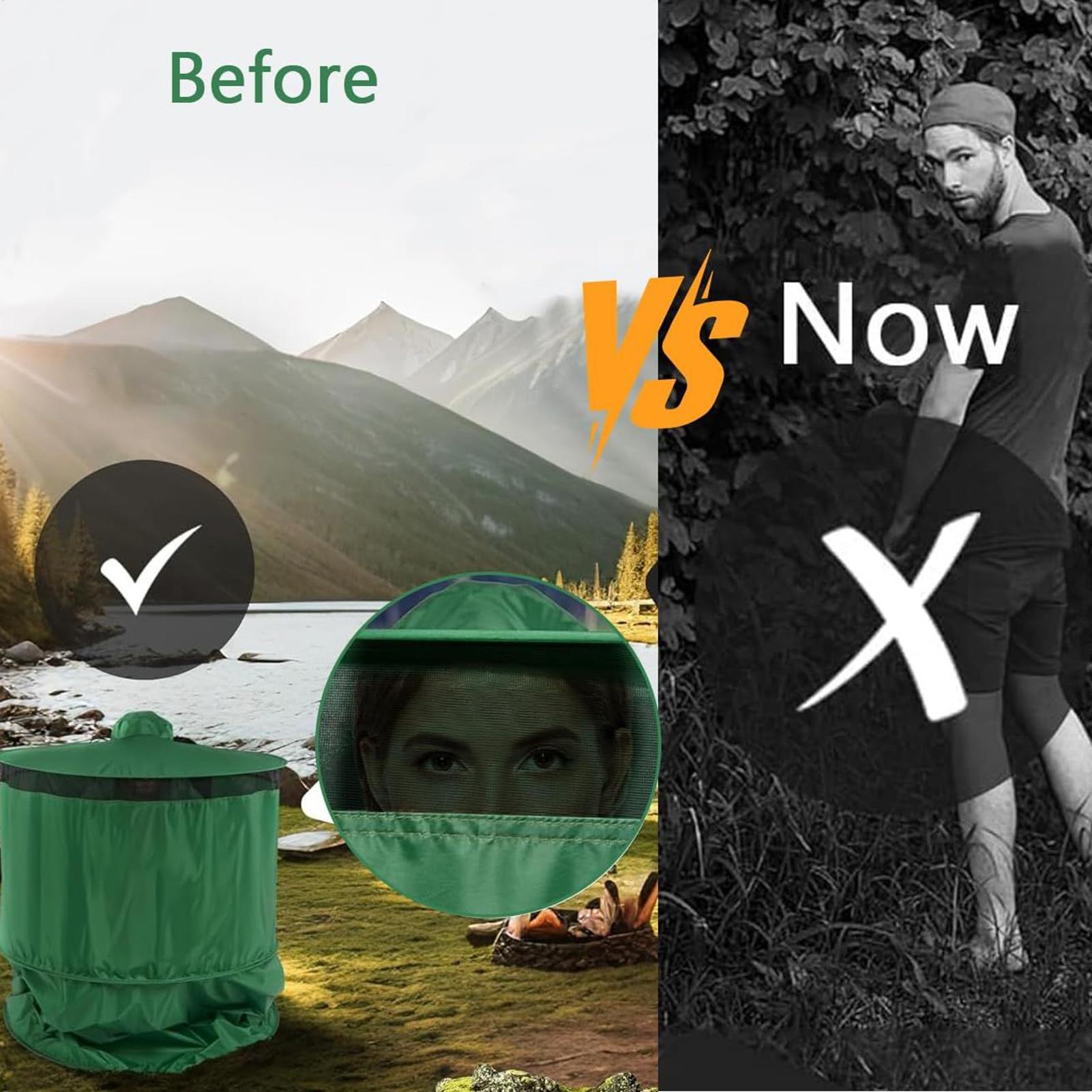 خيمة مرحاض للتخييم محمولة وقاب - مراجعة Outdoor Camping Toilet Tent وسعره