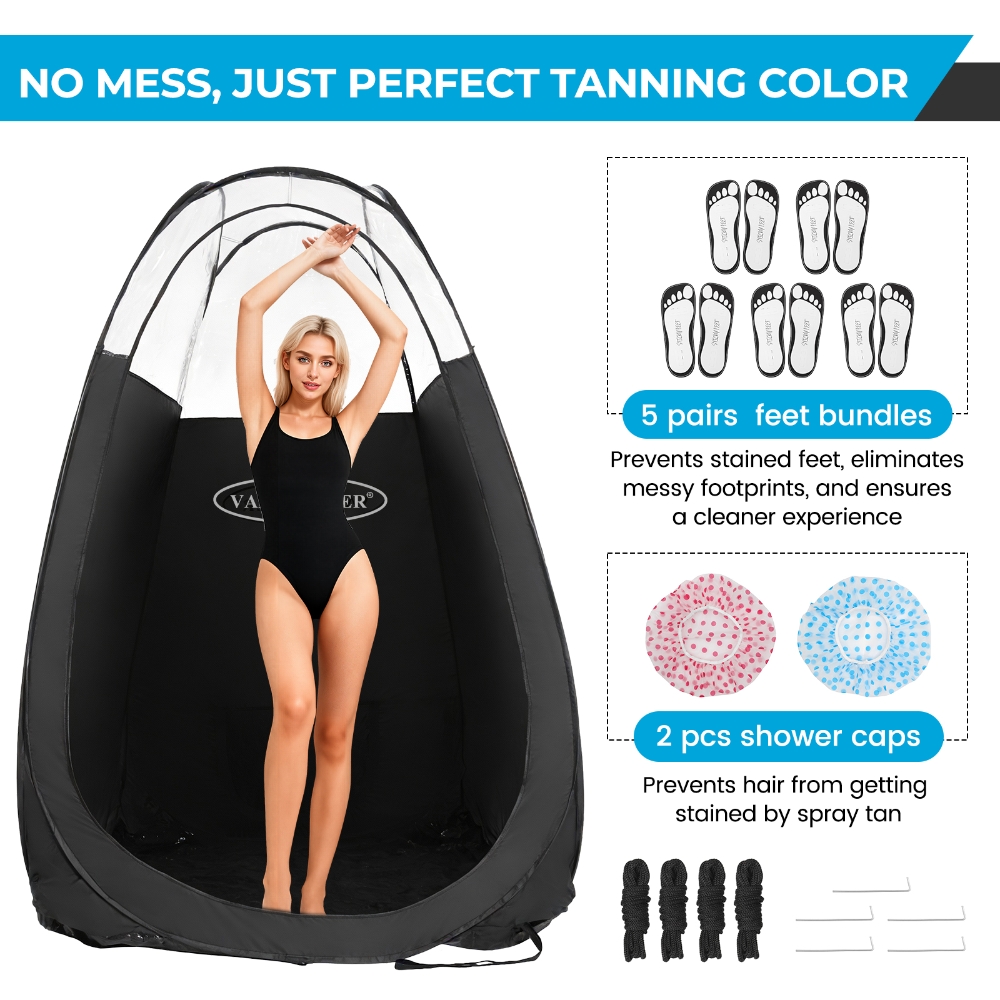 خيمة سوداء للتسمير بالرش، محمو - مراجعة Outdoor Camping Toilet Tent وسعره