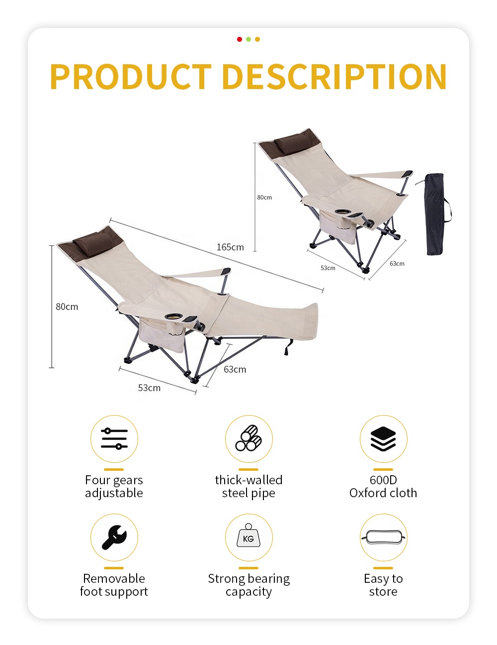 كرسي محمول قابل للطي والاستلقا - مراجعة Outdoor Camping Chairs وسعره