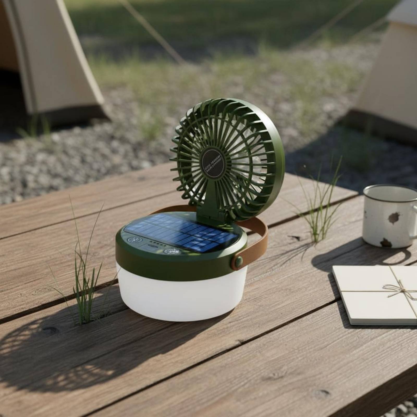 مروحة تخييم تعمل بالطاقة الشمس - مراجعة Camping Solar Lantern وسعره