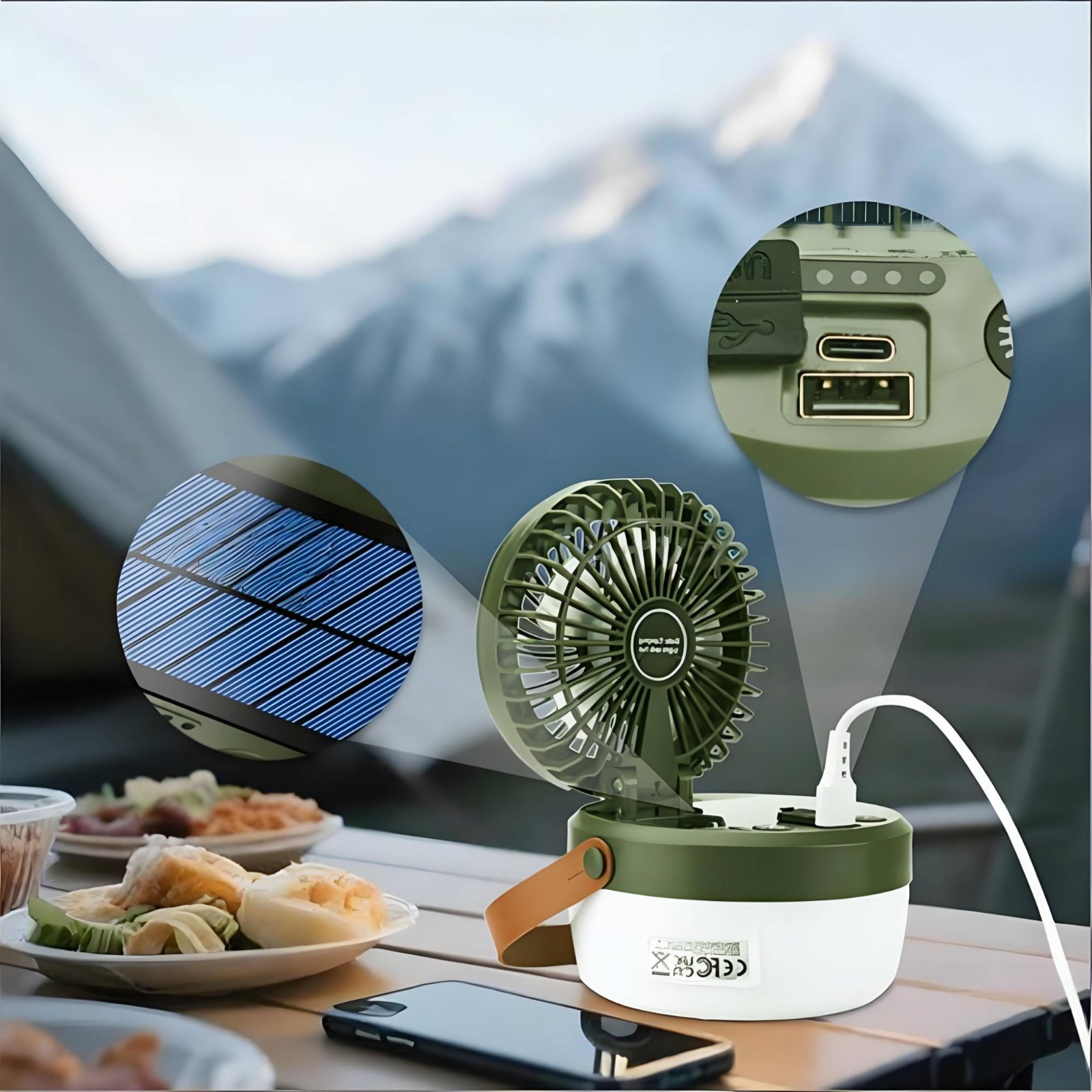 مروحة تخييم تعمل بالطاقة الشمس - مراجعة Camping Solar Lantern وسعره