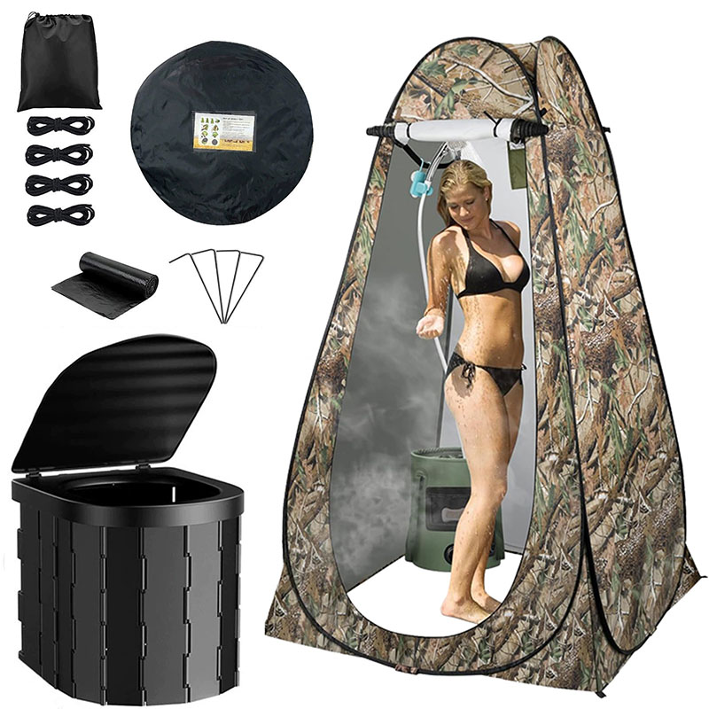 ‌ خيمة تواليت منبثقة محمولة لل - مراجعة Outdoor Camping Toilet Tent وسعره