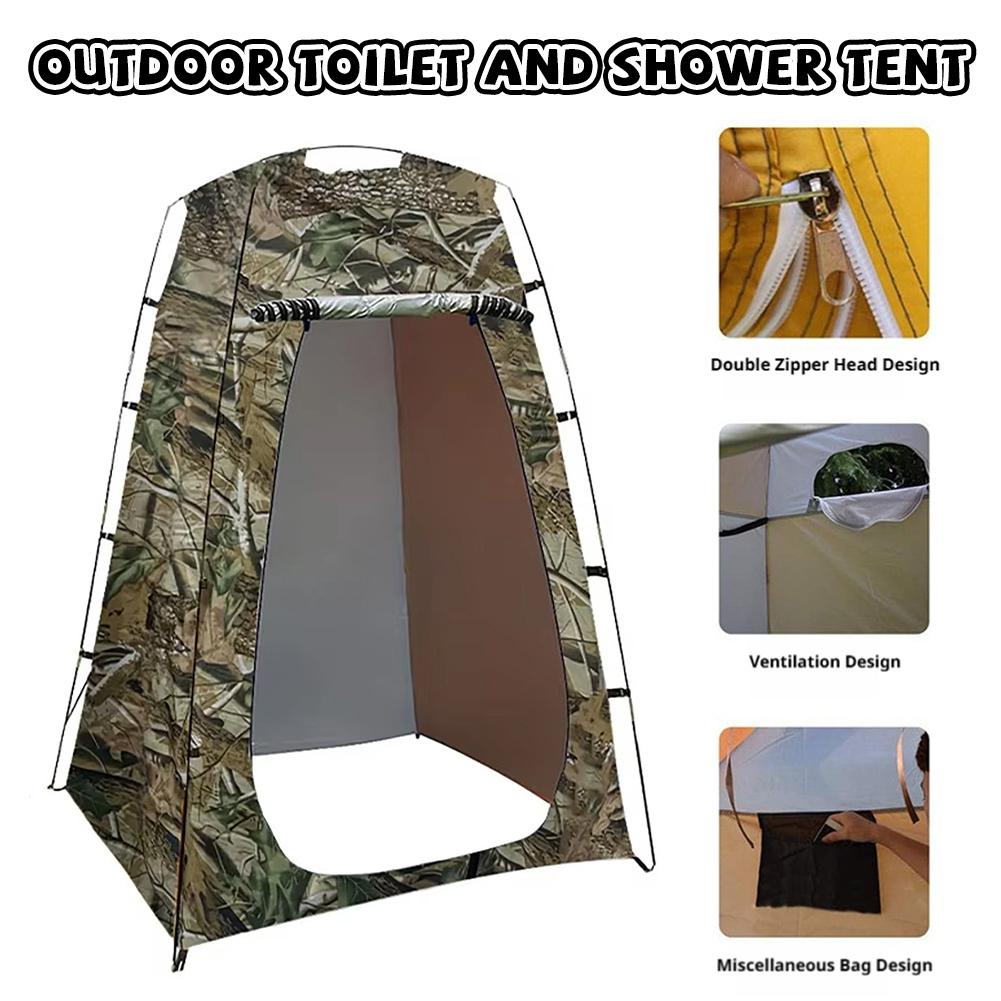 خيمة استحمام محمولة ذات طبقتين - مراجعة Outdoor Camping Toilet Tent وسعره