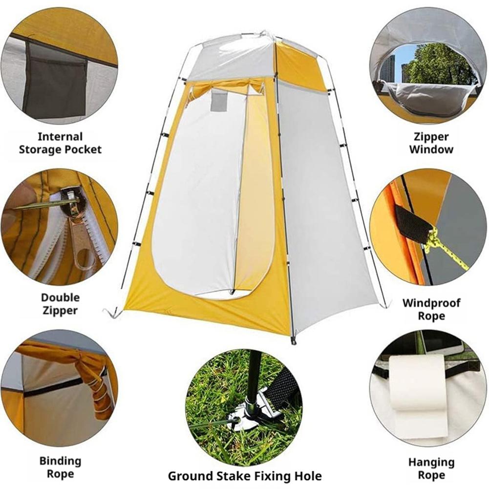 خيمة استحمام محمولة ذات طبقتين - مراجعة Outdoor Camping Toilet Tent وسعره