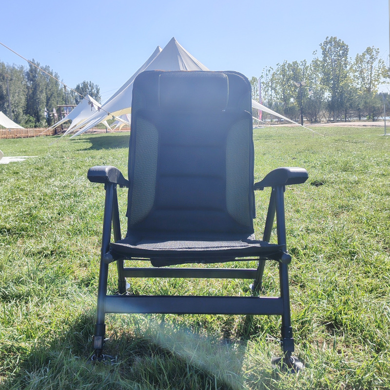 كرسي خارجي محمول قابل للطي بخم - مراجعة Outdoor Camping Chairs وسعره