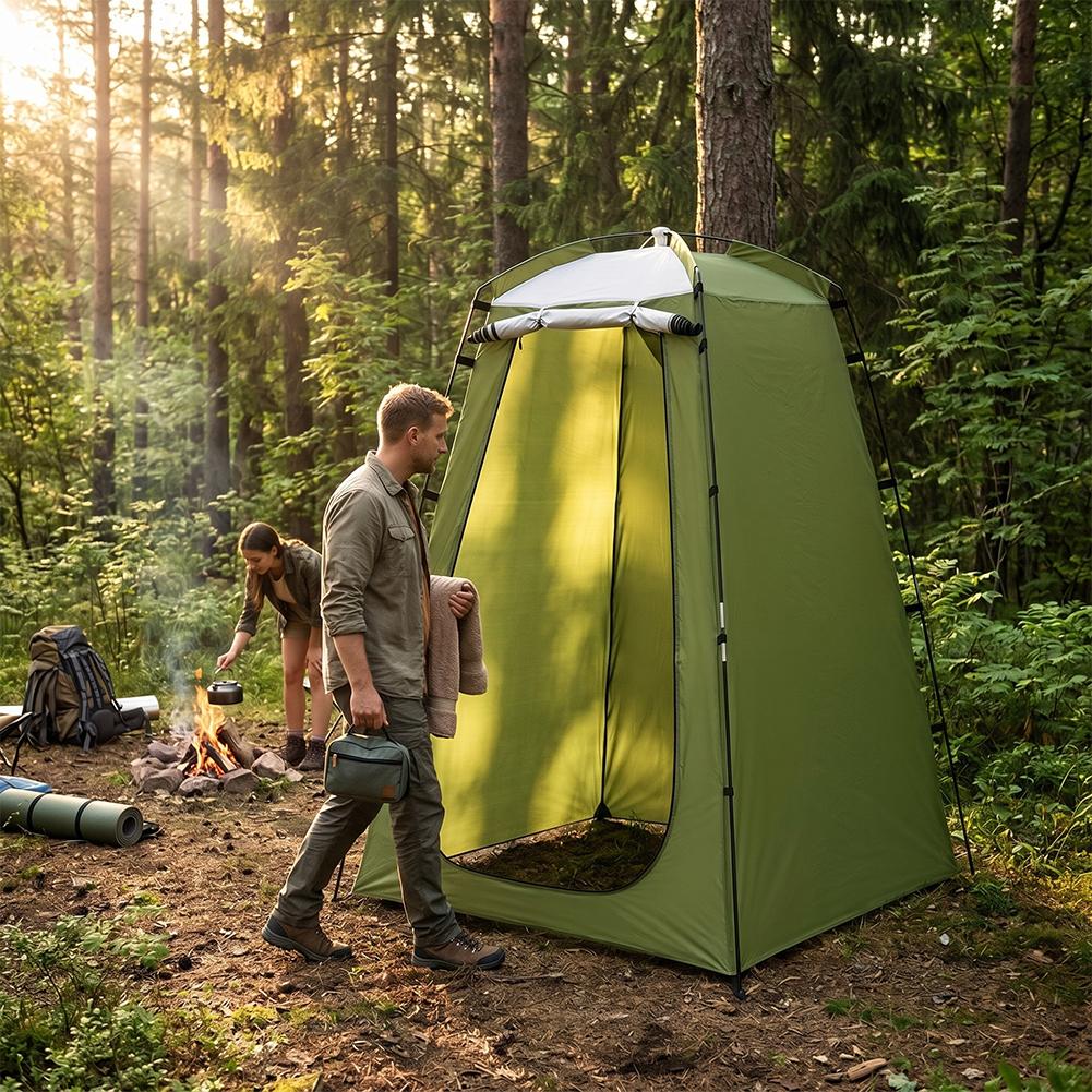 خيمة خصوصية محمولة للاستخدام ا - مراجعة Outdoor Camping Toilet Tent وسعره