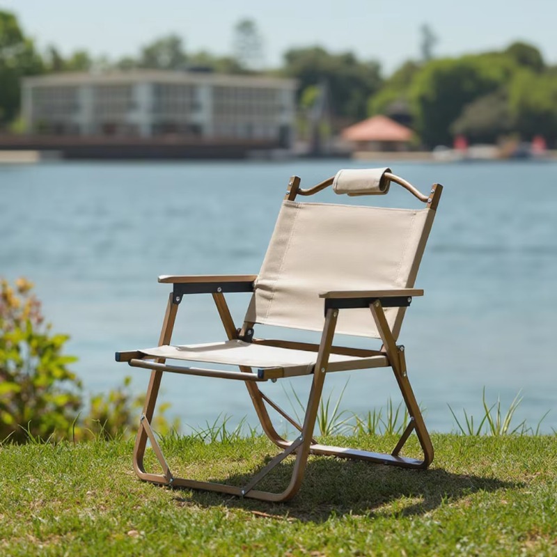 كرسي تخييم محمول قابل للطي عال - مراجعة Outdoor Camping Chairs وسعره