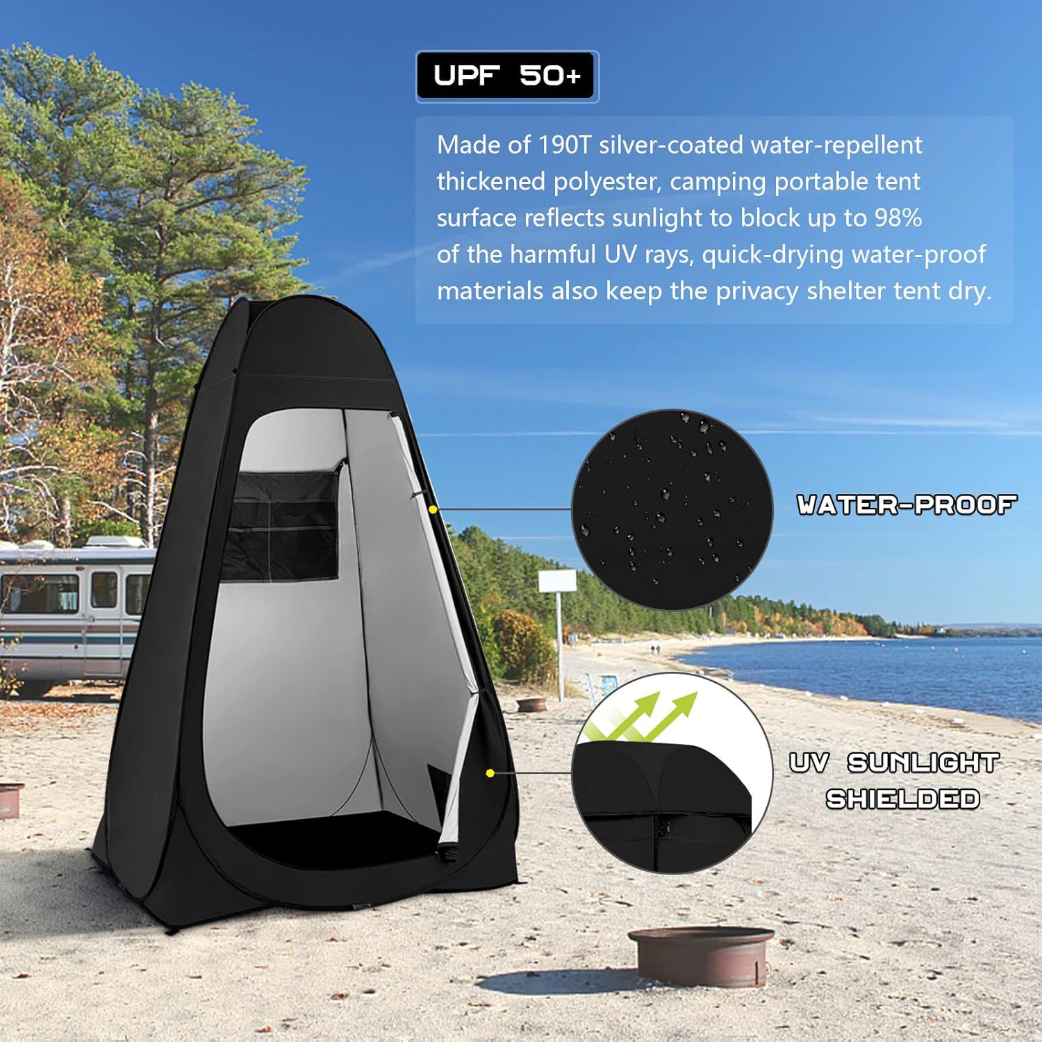 خيمة متنقلة للمرحاض والاستحمام - مراجعة Outdoor Camping Toilet Tent وسعره