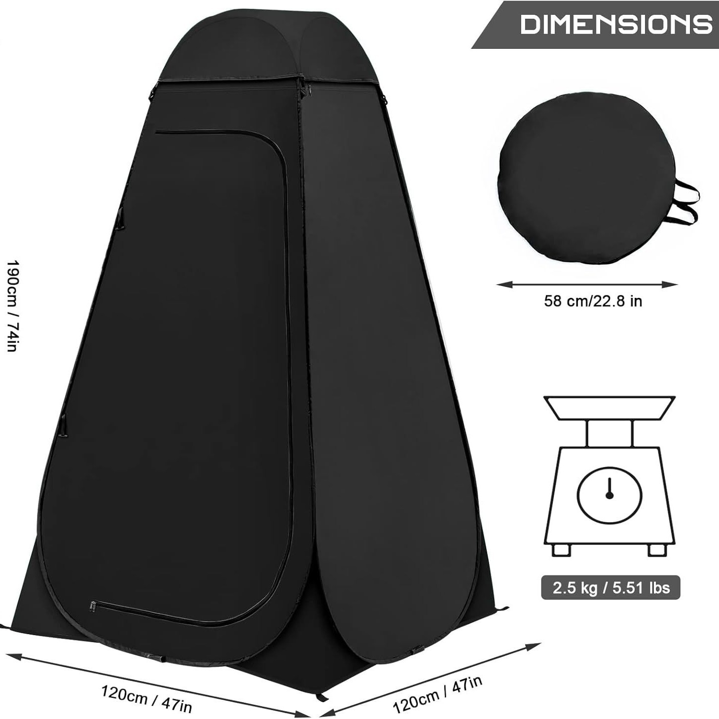 خيمة متنقلة للمرحاض والاستحمام - مراجعة Outdoor Camping Toilet Tent وسعره