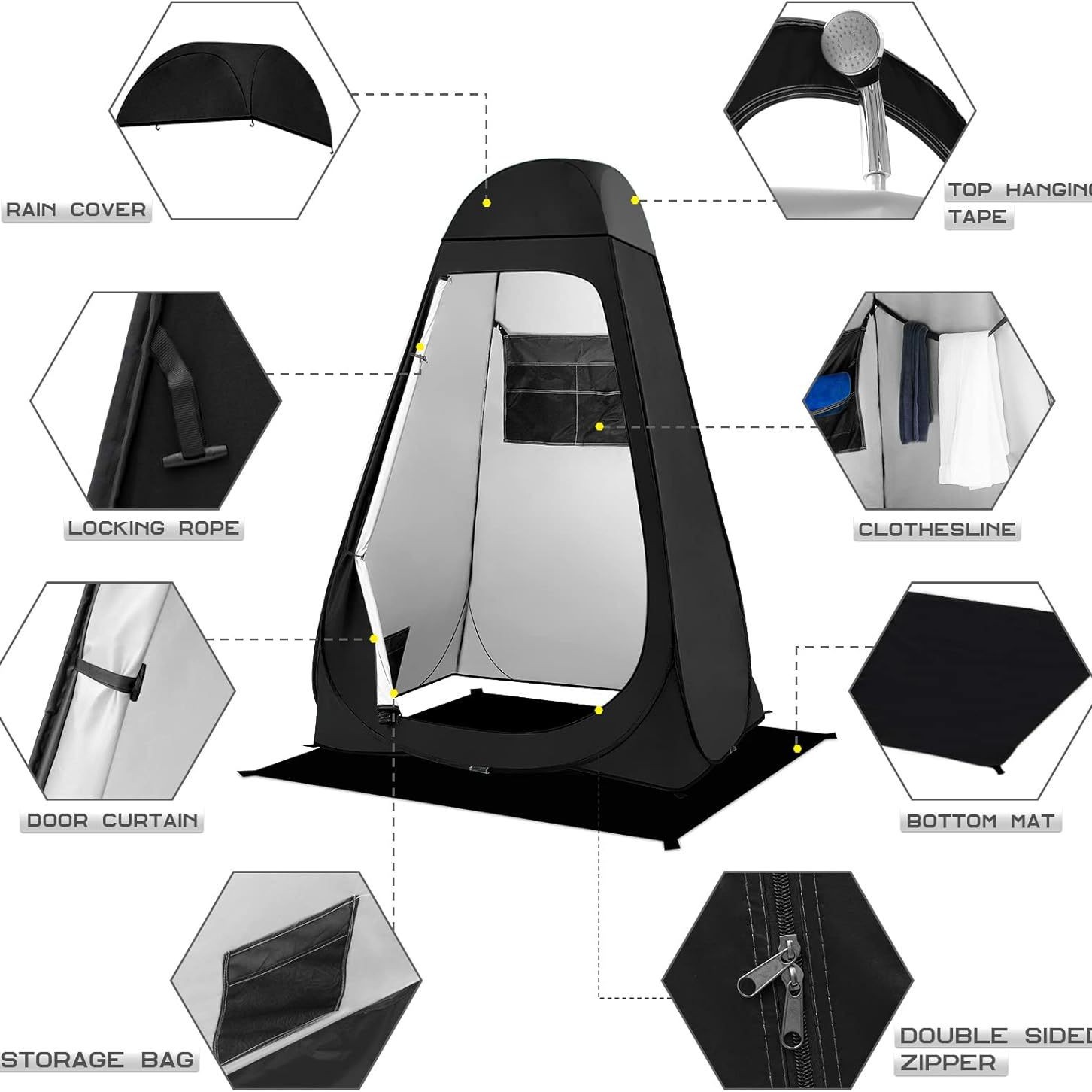 خيمة متنقلة للمرحاض والاستحمام - مراجعة Outdoor Camping Toilet Tent وسعره